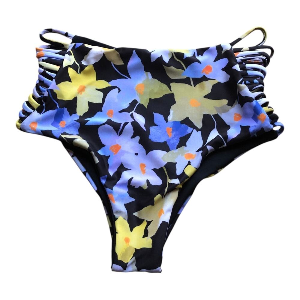 L*Space Monica Wise Harrington Floral Bitsy Bikini Bottom Women’s Small NWT
